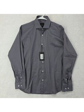 Jeff Clothing Mens The Heights Gray Long Sleeve Button Front Shirt Size M NWT